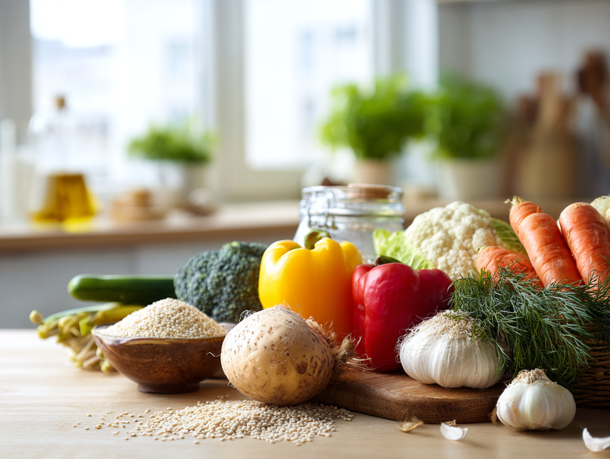 Zdravá miska plná čerstvých ingrediencií